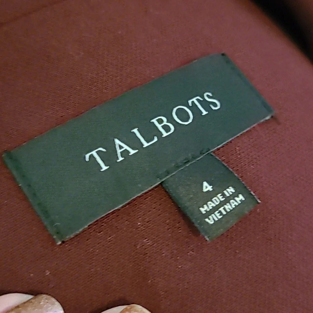 Talbots Tailored Stretch Blazer In Rich Burgundy Size 4 - Picture 7 of 8
